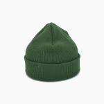 OEM Unique Green Knit Beanie Hats With Embroidery Pattern