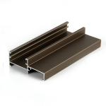 6063 T5 Champagne Anodized Aluminum Window Profiles ISO9001 Approval for sale