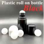 Black HDPE Roll On Oil Bottles 30ml Empty Roll On Deodorant Containers for sale