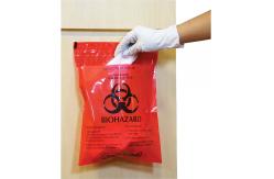 China LDPE Red Bag Biomedical Waste With Double Adhesive Tapes supplier