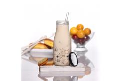 China Transparent Glass Milk Containers Chili Sauce Glass Bottle 8oz 12 oz supplier