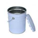 ISO 20 Litre Empty Paint Bucket 0.43mm Square Metal Bucket With Lid for sale