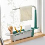 Telescopic Sink Storage Rack Adjustable Telescopic 2 In 1 Sink