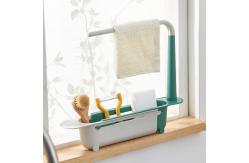China Telescopic Sink Storage Rack Adjustable Telescopic 2 In 1 Sink supplier