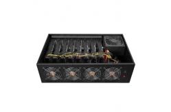 China Apexto ATX Power Mining Rig Machine , Aluminum Alloy ETH Mining Pc Case supplier