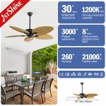 56 1stshine Ceiling Fan with Remote and Big Airflow Plastic Blades Simple Design