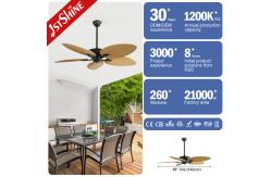 China 56 1stshine Ceiling Fan with Remote and Big Airflow Plastic Blades Simple Design supplier