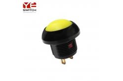 China Threaded Bushing Mini Waterproof Momentary Push Button Switch Yellow Normally Open 2N supplier