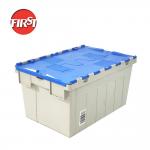 600*400*315mm FIRST Reusable Moving Boxes Plastic Crate with Lid Nestable Storage Tote for sale