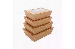 China Square Custom Paper Box Printed Disposable Food Grade Salad Packaging With Window supplier