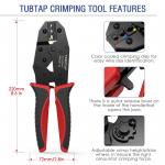 Automotive Black Wire Crimper Set AWG 20-10 With Insulated Terminals