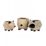 Wholesale hot sale lovely instagram 3D unique  hedgehog flower succulent pot in pottery clay ceramic for sale