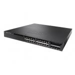 Cisco C3650 Series Network Switch 24 Gigabit Ethernet Port Data with 4x1G Uplink IP Services WS-C3650-24TS-E for sale