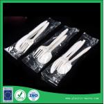 individual package cornstarch biodegradable knife, spoon, fork set for sale