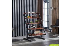 China Hot Sale Wooden Conversion Dining Table folding Table with metal rack supplier