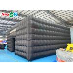 Portable Disco Black House Cube Blow Up Nightclub Tent With Lighting Inflatable Party Tent for sale