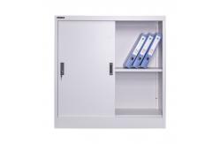 China Metal Office Storage Sliding Door File Cabinet With One Shelf supplier