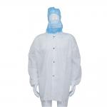 Non Woven Fabric/SMS/Tyvek Velcro Lab Coat Medical Disposable Work Clothes for sale