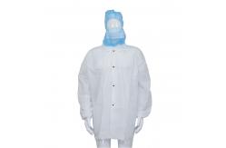 China Non Woven Fabric/SMS/Tyvek Velcro Lab Coat Medical Disposable Work Clothes supplier
