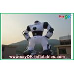 White / Black Inflatable Cartoon Characters , Oxford Cloth Inflatable Robot for sale