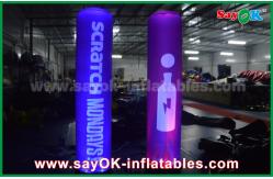 China Pink Inflatable Lighting Decoration / inflatable column with logo printing supplier