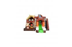 China Forest Theme Brown Children Inflatable Slide Bouncy Castle supplier