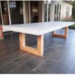 Customized Outdoor Concrete Furniture GRC Patio Garden Bench Table For Poolside for sale