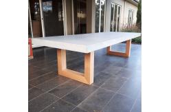 China Customized Outdoor Concrete Furniture GRC Patio Garden Bench Table For Poolside supplier
