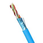 500MHz 23AWG FFTP CAT6A Cable Blue PVC Jacketed Cable FUTP Cable for sale