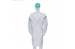 China Hospital Use PP+PE/SMS Disposable Isolation Gown Waterproof With Knitted Wrist supplier