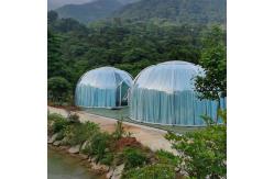 China PC Transparent Dome House Clear Bubble Tents With Lighting System And UV Protection supplier