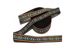China Width 20mm Ethnic Jacquard Webbing Patterned Decorative Webbing supplier