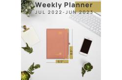 China 2023-2023 Academic Planner Pink Vertical Page Layout With Quick Serach Functions supplier