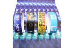 China UV Resistant Printable Tyvek Wristbands Adjustable Size supplier