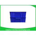 33L Plastic Stacking Boxes PP , Plastic Storage Crates  Rectangle Folding