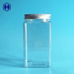 Thin Wall Square Plastic Food Containers With Aluminium Screw Cap for sale