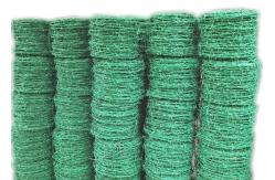 China 14x14 Green Pvc Razor Barbed Wire Secure Barbed For Fencing supplier