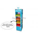 Bouncing Ball Toys Custom Cardboard Floor Displays With 4 Slant Tiers