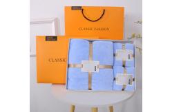 China Customized Printing Designs Pure Cotton Bath Towel Three Piece Set in Rectangle Shape supplier