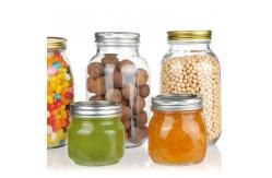 China ODM Canning Glass Mason Jars 300ml 500 Ml 1000ml With Metal Lid supplier