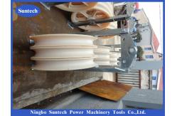 China 660x100mm Galvanized Steel Frame Nylon Sheaves Stringing Conductor Pulley Block supplier