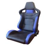 PVC Adjustable Blue And Black Racing Seats / Sports Car Seat with single slider for sale