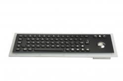 China IP65 Rated Custom Black Metal Keyboard with integrated mechanical optical trackball supplier