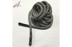 China Black And White Custom Shoelace Silicone Dipped Tips Round Shoelace supplier