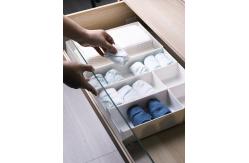 China 10x20cm White Plastic Drawer Organizer For Kitchen Rectangle supplier