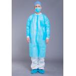 Knit Cuff Medical PP Non Toxic Blue Disposable Lab Coats for sale