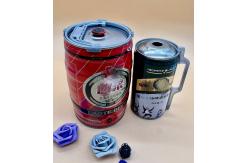 China Homebrew Round Metal Beer Can 5L With Valve And Tape 0.23mm Thickness supplier
