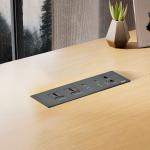 Desktop Embedded Multifunctional Power Socket Universal Plug Options with Dual USB a Ports IP44 Level for sale