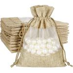 Lightweight Durable Burlap Sheer Bags  Drawstring Gift Bag Jewelry Pouches for Candy Wedding Party Favor for sale