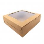 Eco-friendly custom cake donut kraft paper pie box window cake box
